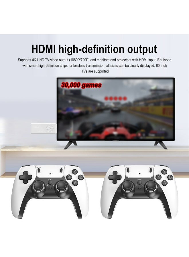 4K Retro Gaming Console Stick with 30,000+ Built-in Games, Dual 2.4G Wireless Controllers, HDMI Plug & Play Video Game Console with Multi-Emulator Support for TV & Projector - Image 3