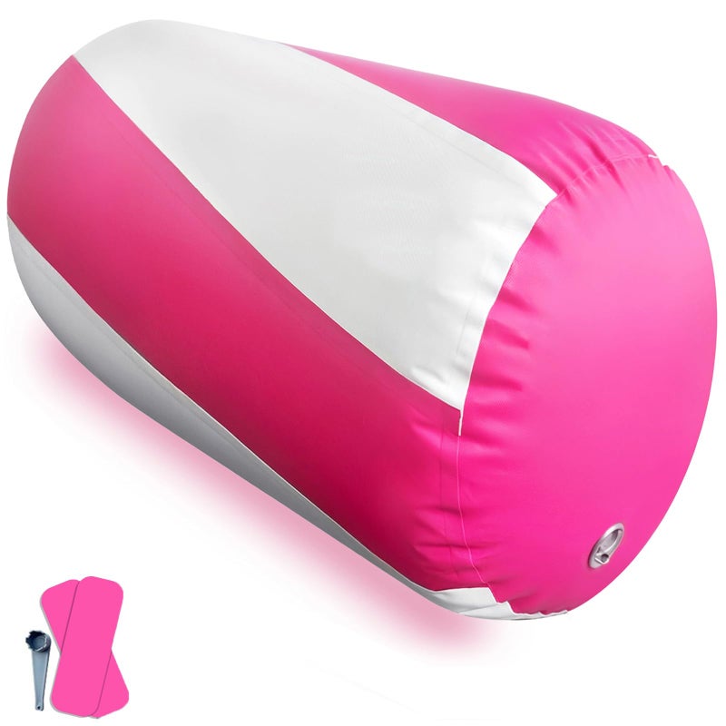 AWSUM Gymnastics Tumbling Equipment Barrel Inflatable Air Roller Thicken Octagon Mat back Handspring Trainer for Cheerleading Training Home Use, Without pump - Image 1