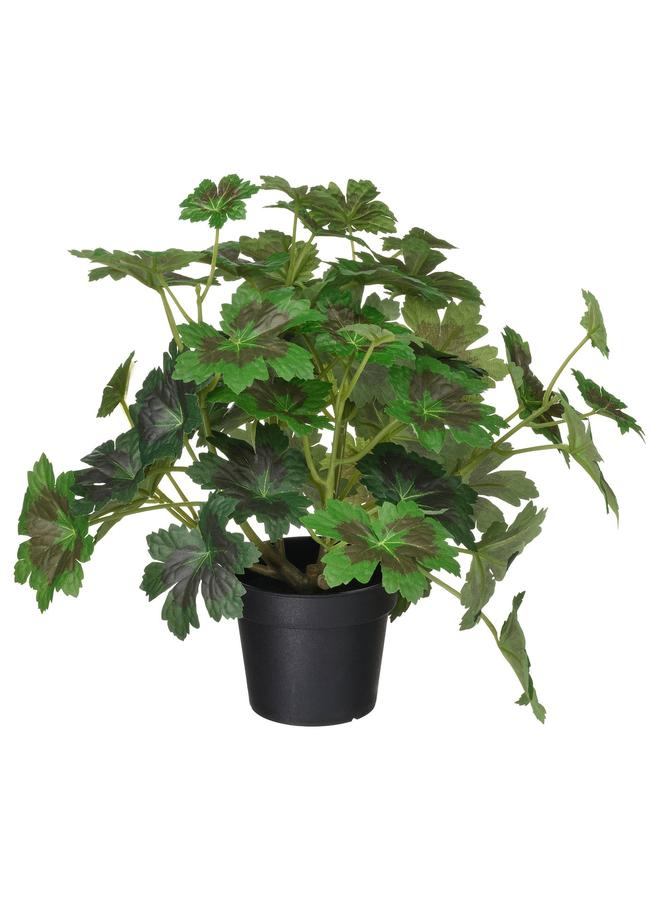 Zaboon Artificial Potted Plant, In/Outdoor Dusky Cranesbill, 9 Cm - Image 1