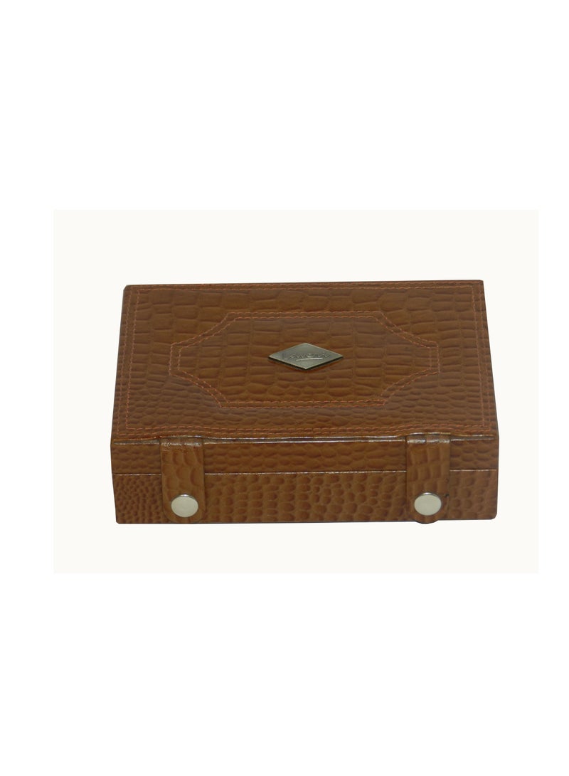 LAVERI LEATHER Laveri Cufflink Storage Display Box with Ring Holder Showcase for Store Display, Jewelry Show & Home ~ Jewelry Tray Organizer  - Image 5