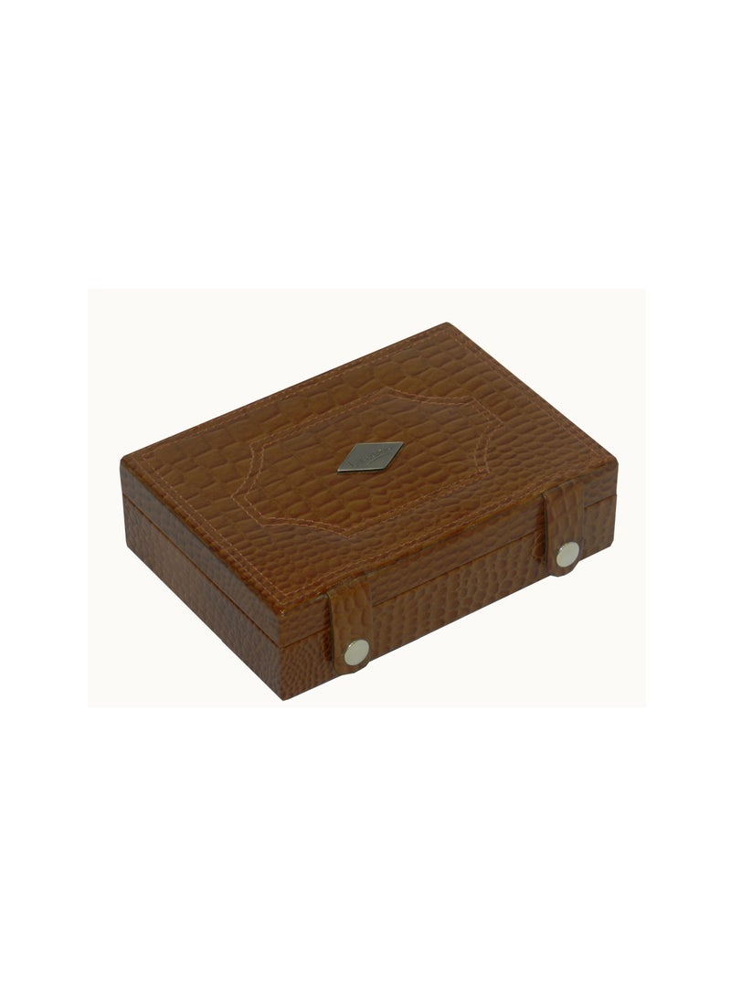 LAVERI LEATHER Laveri Cufflink Storage Display Box with Ring Holder Showcase for Store Display, Jewelry Show & Home ~ Jewelry Tray Organizer  - Image 2