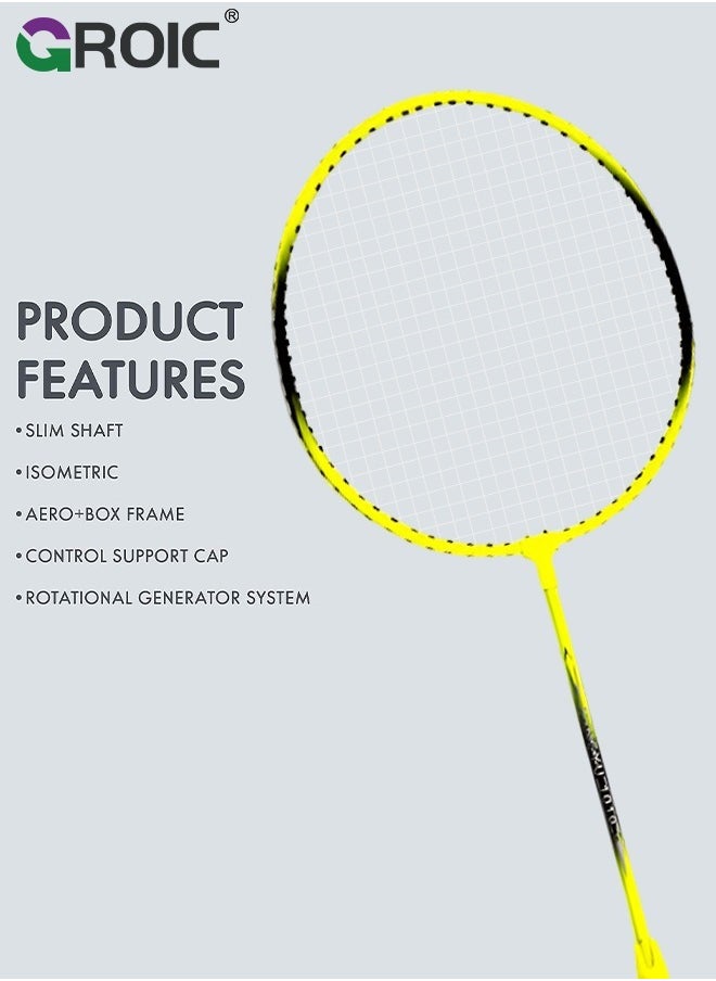 GROIC - 2 Pieces Badminton Set,Outdoor sports set,Badminton Set Including 1 Badminton Bag,2 Rackets,3 Badminton Balls,Outdoor Sports Equipment - Image 1