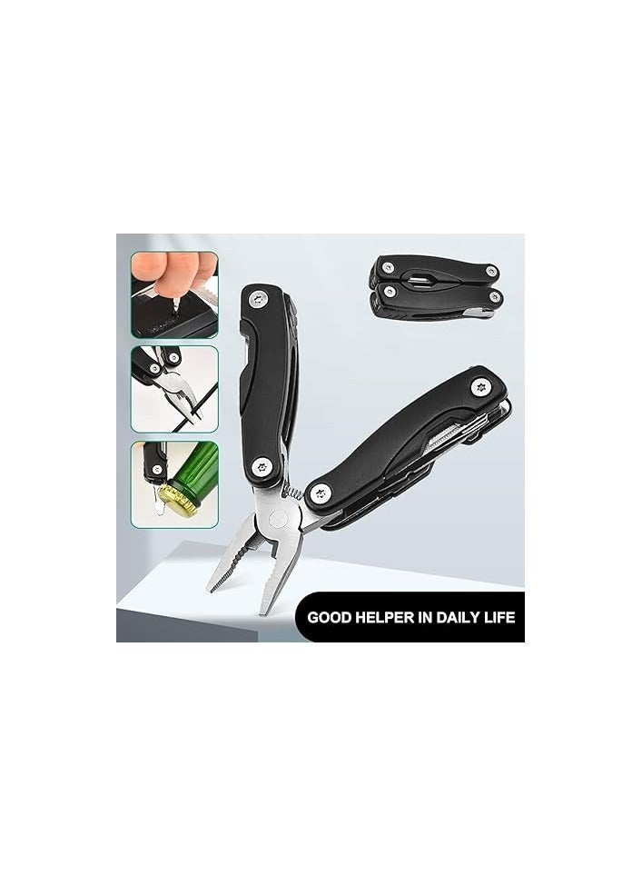 Generic Multitool Pliers - Multitool Pocket Pliers for Cars, Camping, Fishing, Stainless Steel Tool with Storage Bag, Folds Up to 4 Inch, Durable and Lightweight (Black)  - Image 4
