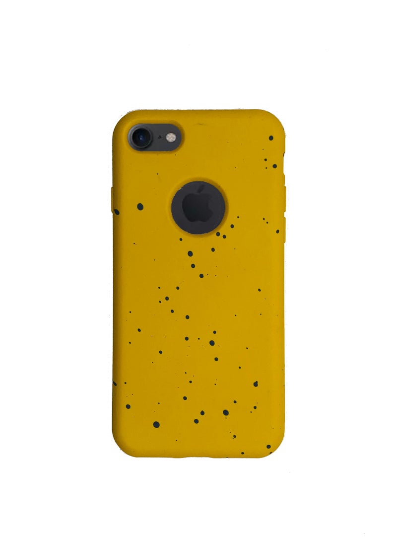 LEEKA iPhone 7 New Dotted Design Glow Feel PKK Silicone Case for iPhone i7 Yellow