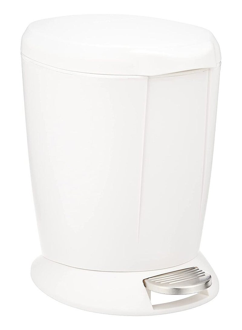Simplehuman Round Step Trash Can White 6 Liter
