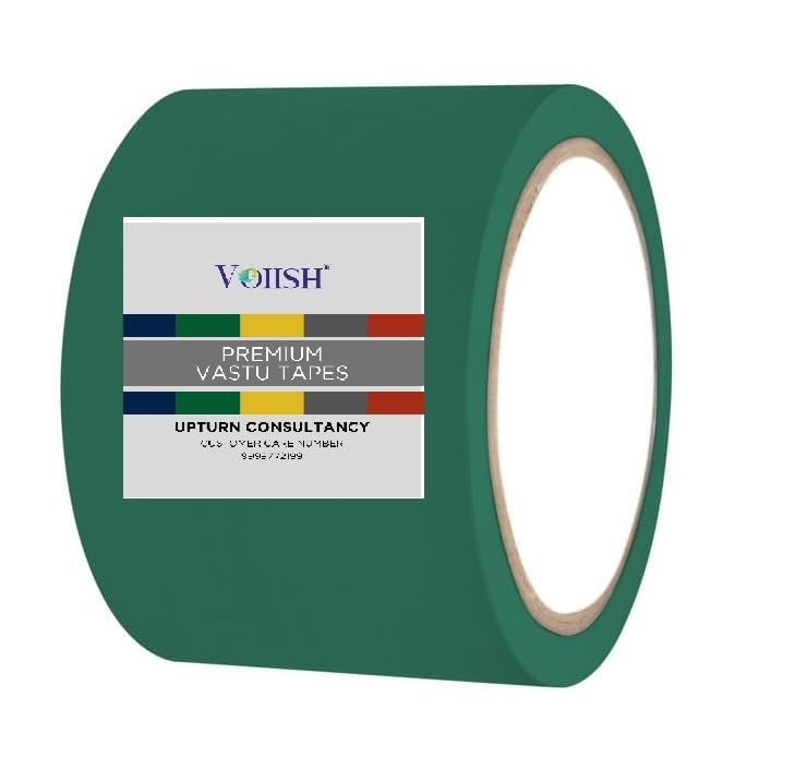 VOIISH Tape for Vastu Dosh Remedy/Heavy Duty Vinyl Tape, Vastu Correction for Bathroom and Entrance (Size:- 4 Inches, Length: 22 Meters) (Green_Pack of 1) - Image 4