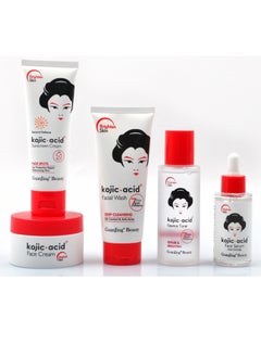 GUANJING kojic Acid Skin Care Moisturizing And Anti Aging And Lighten Spots 5 Piece Set  - Image 2