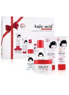 GUANJING kojic Acid Skin Care Moisturizing And Anti Aging And Lighten Spots 5 Piece Set  - Image 1