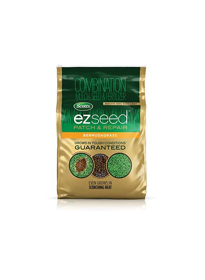 Scotts Scotts EZ Seed Patch and Repair Bermudagrass, 20 lb. - Combination Mulch, Seed, and Fertilizer - Tackifier Reduces Seed Wash-Away - Even Grows in Scorching Heat - Covers up to 445 sq. ft.  - Image 1