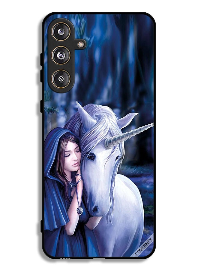 Covernex Samsung Galaxy M55 5G Protective Case Cover Girl Love Unicorn - Image 1