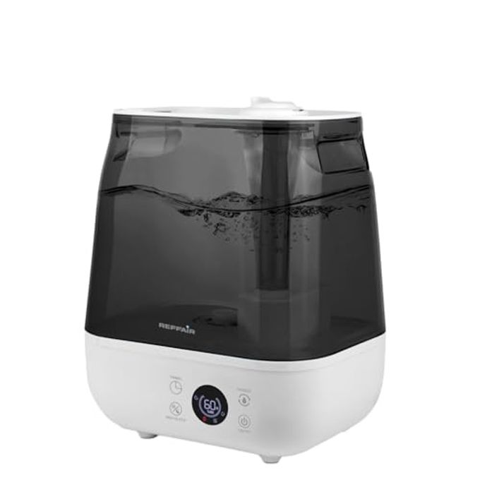 REFFAIR Caligo 500 Smart Ultrasonic Humidifier | Cool & Warm Mist With Timer Function Work All Seasons | Top-Fill Design & Led Display | Aroma Oil Diffuser | Automatic Mode (Natural Wood) 4 L - Image 1
