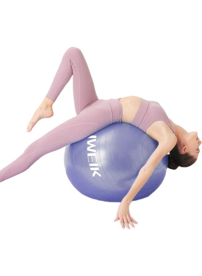 Dweck Yoga Ball, Thickened Non-Slip Elastic Adult Fitness Ball, Professional Balance Core Training, Blue 55Cm - Image 1