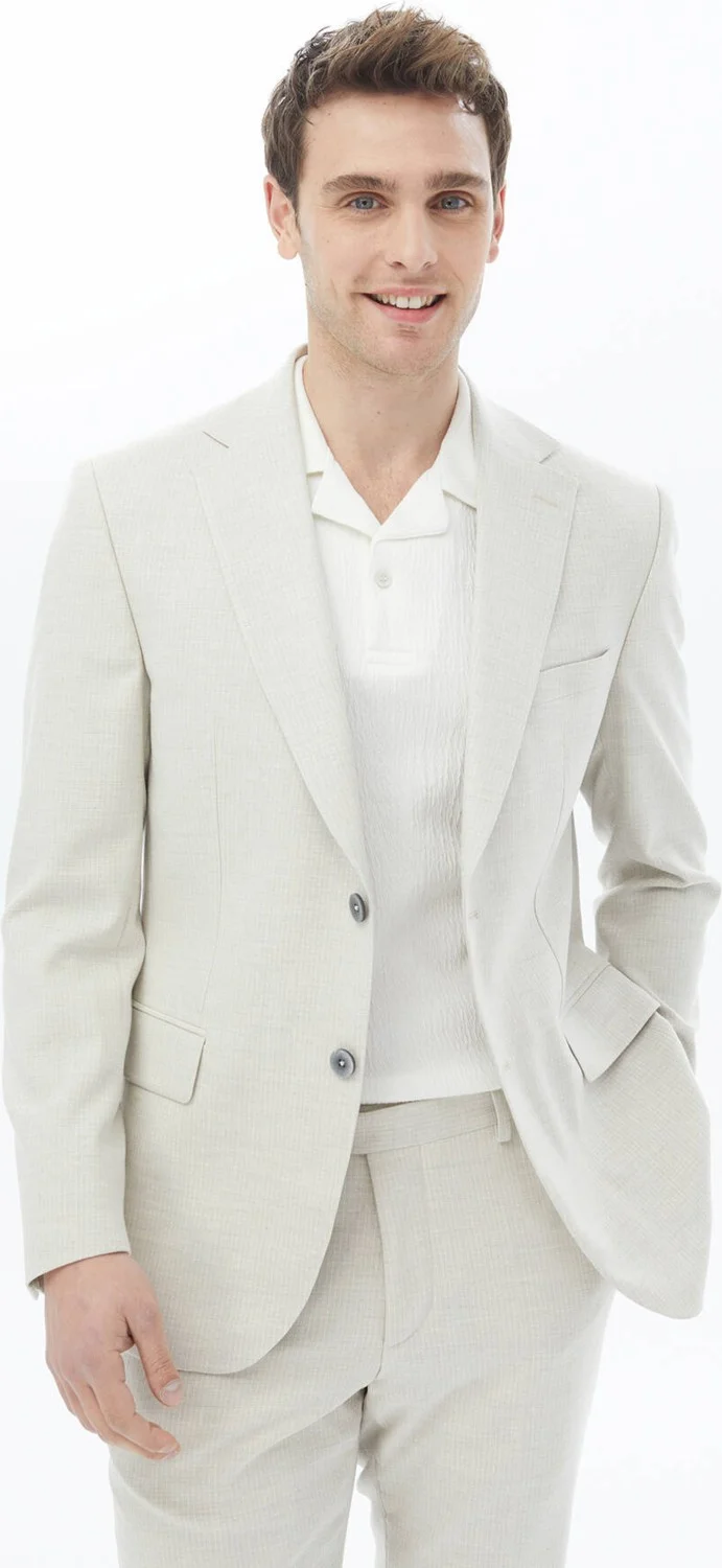Kip Stone Patterned Regular Fit Suit