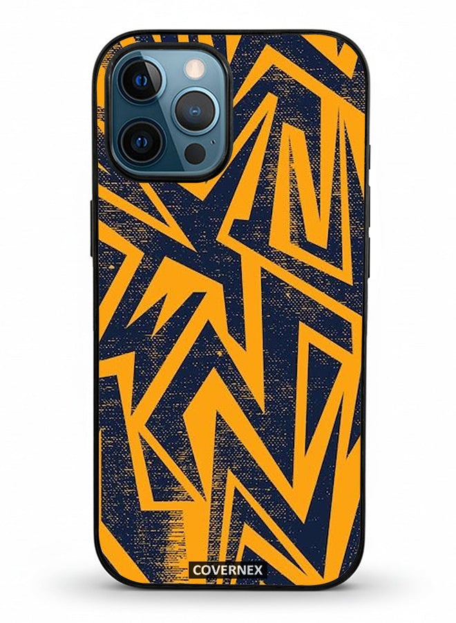 Covernex Apple iPhone 12 Pro Max Protective Case Cover Printed Featuring Urban Lightning Geometric Camo - Image 2