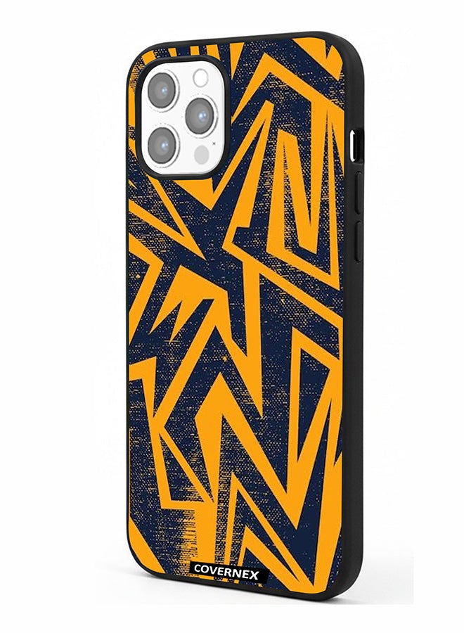 Covernex Apple iPhone 12 Pro Max Protective Case Cover Printed Featuring Urban Lightning Geometric Camo - Image 1