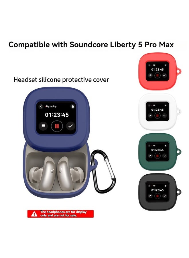 Case Compatible with Soundcore Librty 5 Pro max cover，Silicone material protective case, Weighing 31g, Precise hole position, Anti drop, Dustproof, Comes with a climbing buckle - Image 2