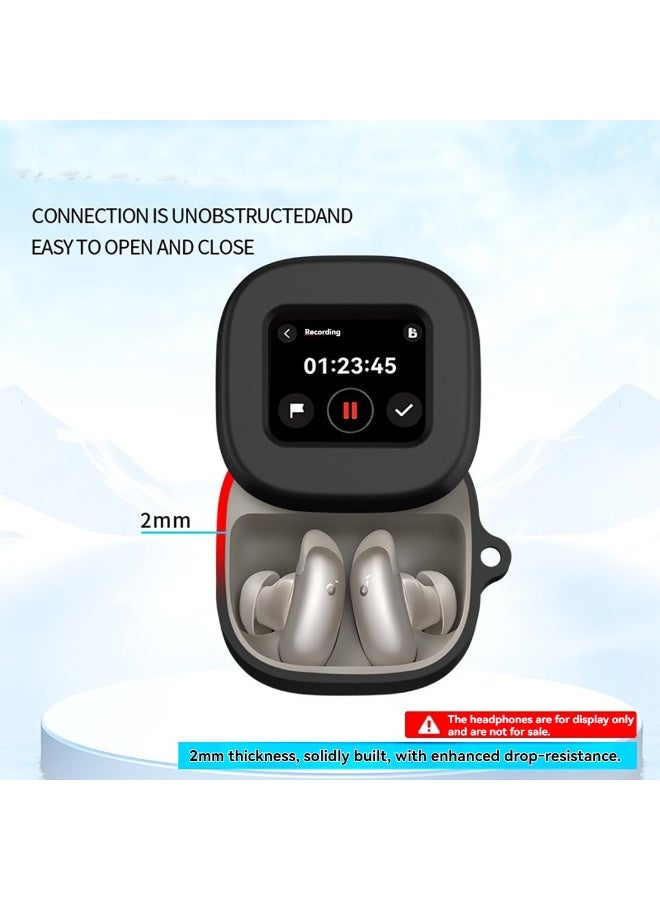 Case Compatible with Soundcore Librty 5 Pro max cover，Silicone material protective case, Weighing 31g, Precise hole position, Anti drop, Dustproof, Comes with a climbing buckle - Image 3