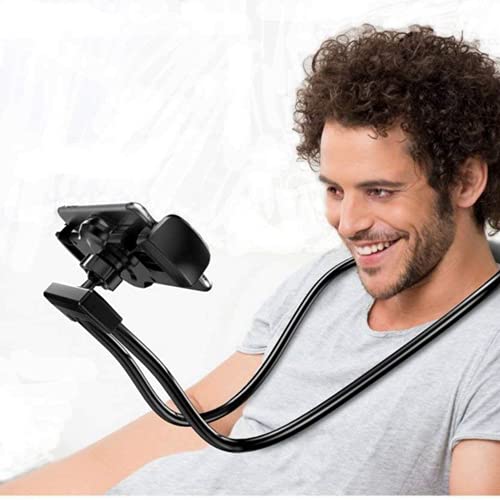 SKYCELL Lazy Neck Phone Tabletops Holder, Neck Hanging Mobile Cell Phone Stand, Multiple Function Bracket, Flexible Rotating Mounts Universal for Smartphones - Image 1