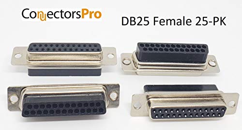 PC Accessories - Connectors Pro 25 Pack of DB25 Female D-Sub Crimp Type Connector, 25-PK No Pins - Image 3
