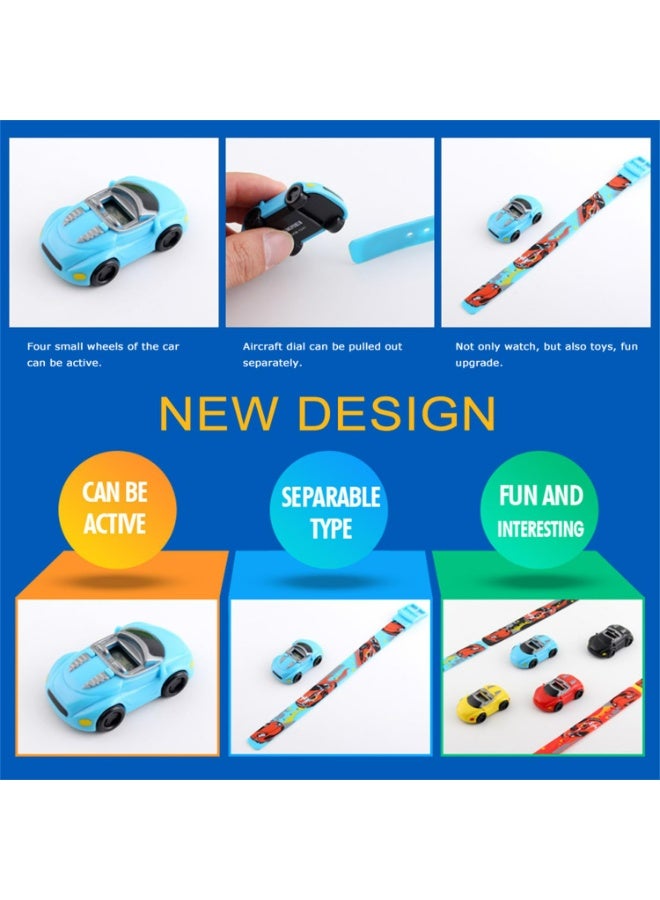 Kids Digital Watch with Toy Car - Yellow Fun Educational Watch for Boys & Girls Ages 3-12, 3ATM Waterproof, Shock Resistant, Detachable Toy Car & Moving Wheels (Yellow) - Image 3