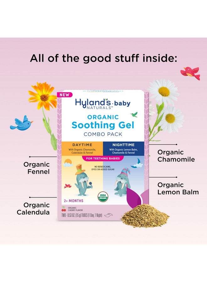Hyland's Baby Organic Day and Night Soothing Gel Combo Pack, Cooling Gel for Oral Discomfort, Easy-to-Apply, Ages 2 Months and Up, 1.06 Ounce (2 Tubes of 0.53 oz.) - Image 3