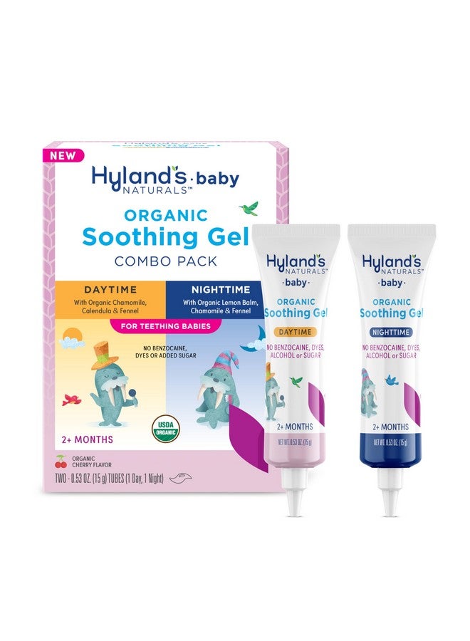 Hyland's Baby Organic Day and Night Soothing Gel Combo Pack, Cooling Gel for Oral Discomfort, Easy-to-Apply, Ages 2 Months and Up, 1.06 Ounce (2 Tubes of 0.53 oz.) - Image 1