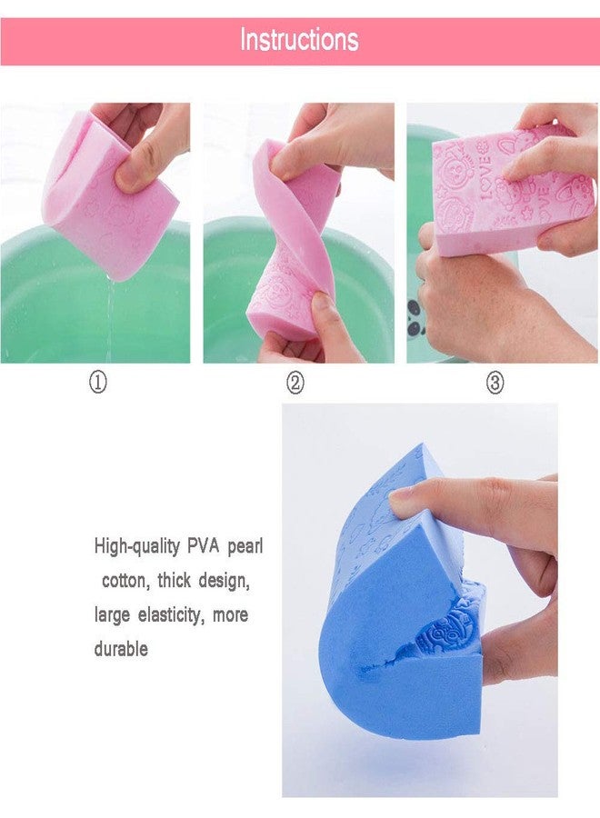 Starhig Ultra Soft Exfoliating Sponge Shower Brush,Spa Scrub Exfoliating Bath Body Shower Sponge, 2 PCS Random Colors - Image 3