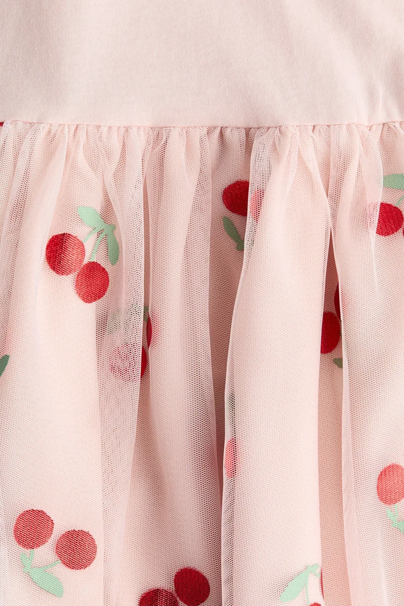 اتش اند ام فستان جيرسيه بتنورة من التول