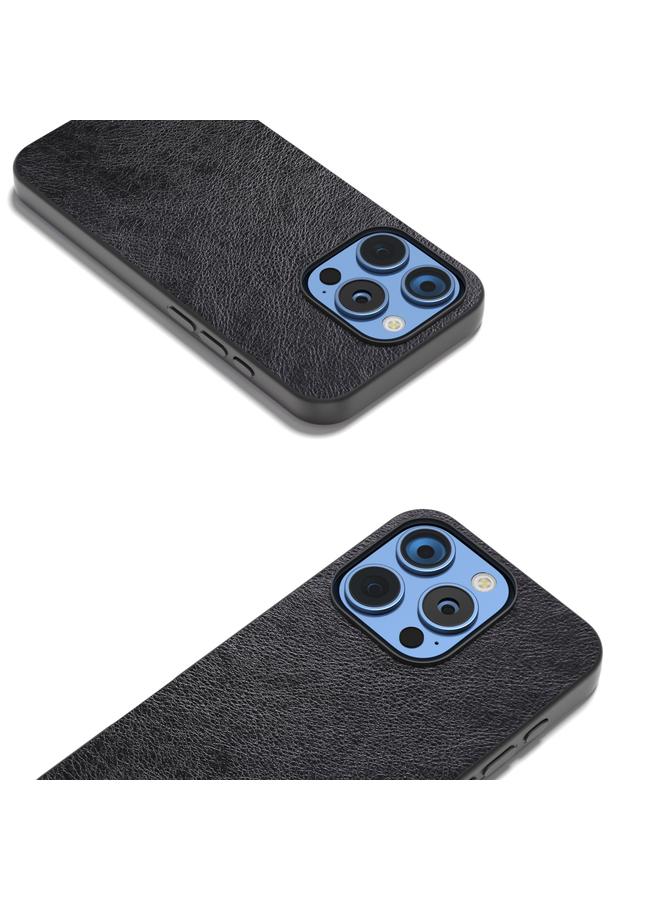 اس-توب جراب لهاتف iPhone 16 Pro، جراب هاتف من البولي يوريثان بلونين من نسيج الليتشي - Image 3