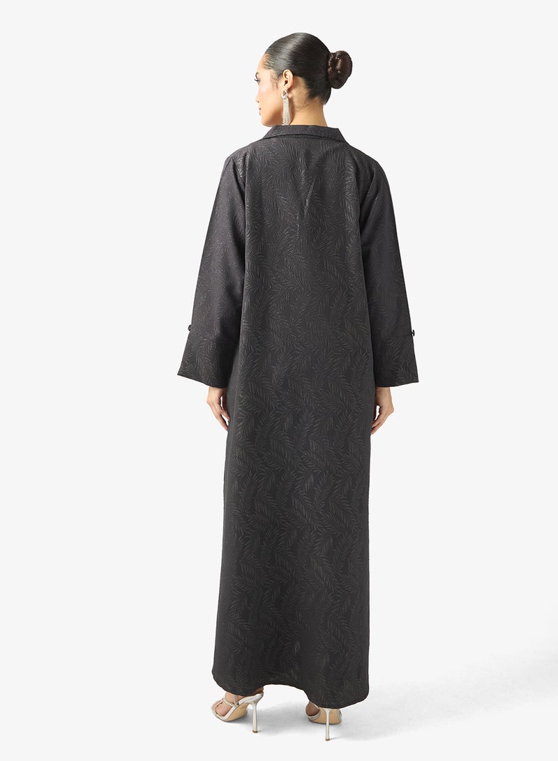 Khizana Textured Abaya With Sheila - Image 2
