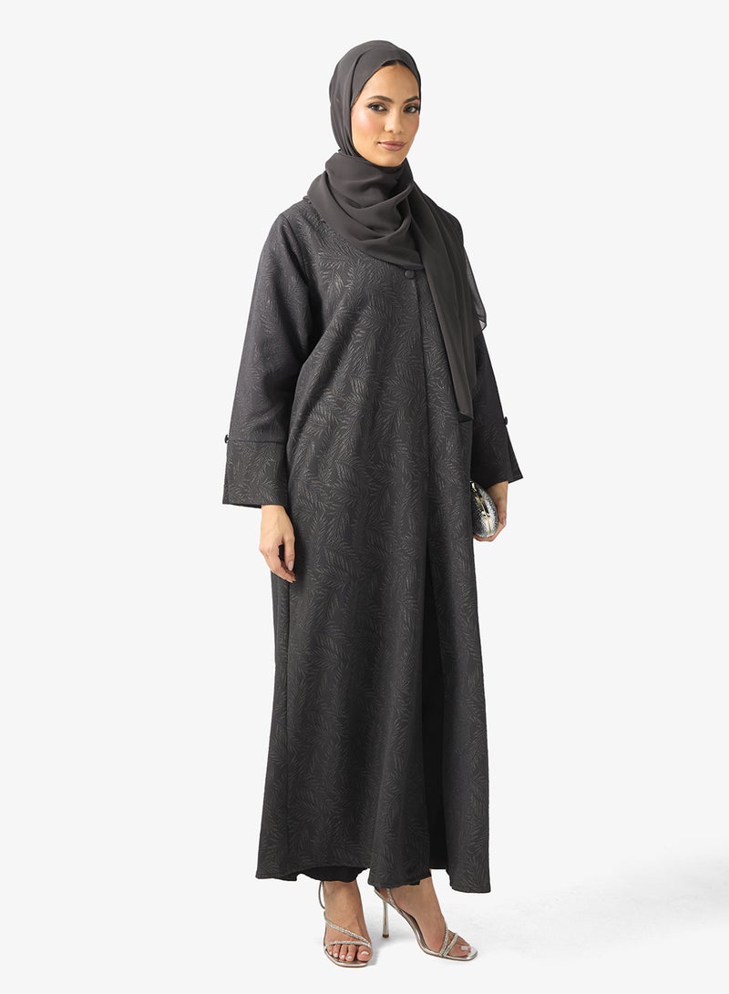 Khizana Textured Abaya With Sheila - Image 5