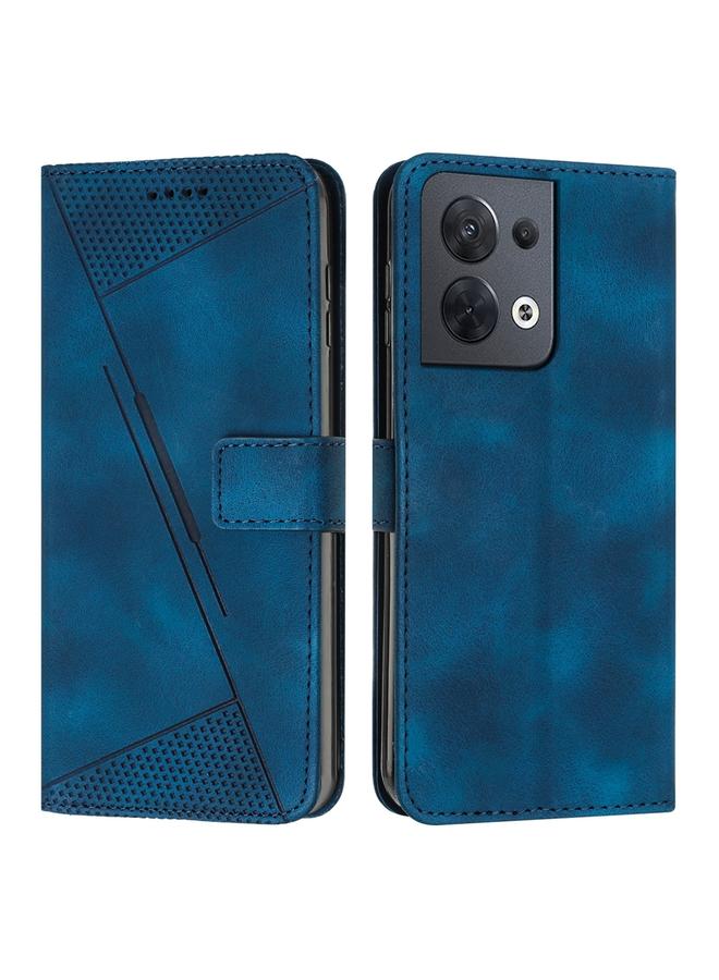 S-TOP Case For OPPO Reno8 5G Dream Triangle Leather Phone Case with Lanyard - Image 1