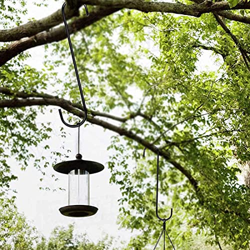 LRUUIDDE Extra Large Plant S Hooks (6 Pack 10 inch) Rust Resistan Heavy Duty Long S Hooks for Hanging Plant,Tree Branch,Bird Feeder, Pans Closet Garden Pergola Indoor Outdoor Large Hooks (Black) - Image 2