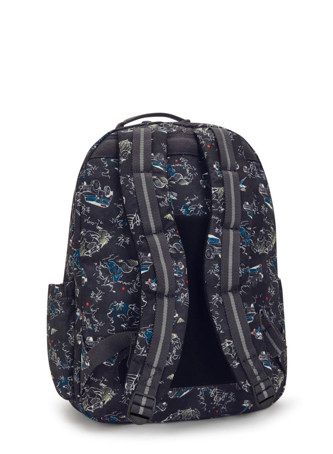 kipling Large Backpack with Separate Laptop Compartment Unisex Jungle Fun Race Seoul College - Image 2