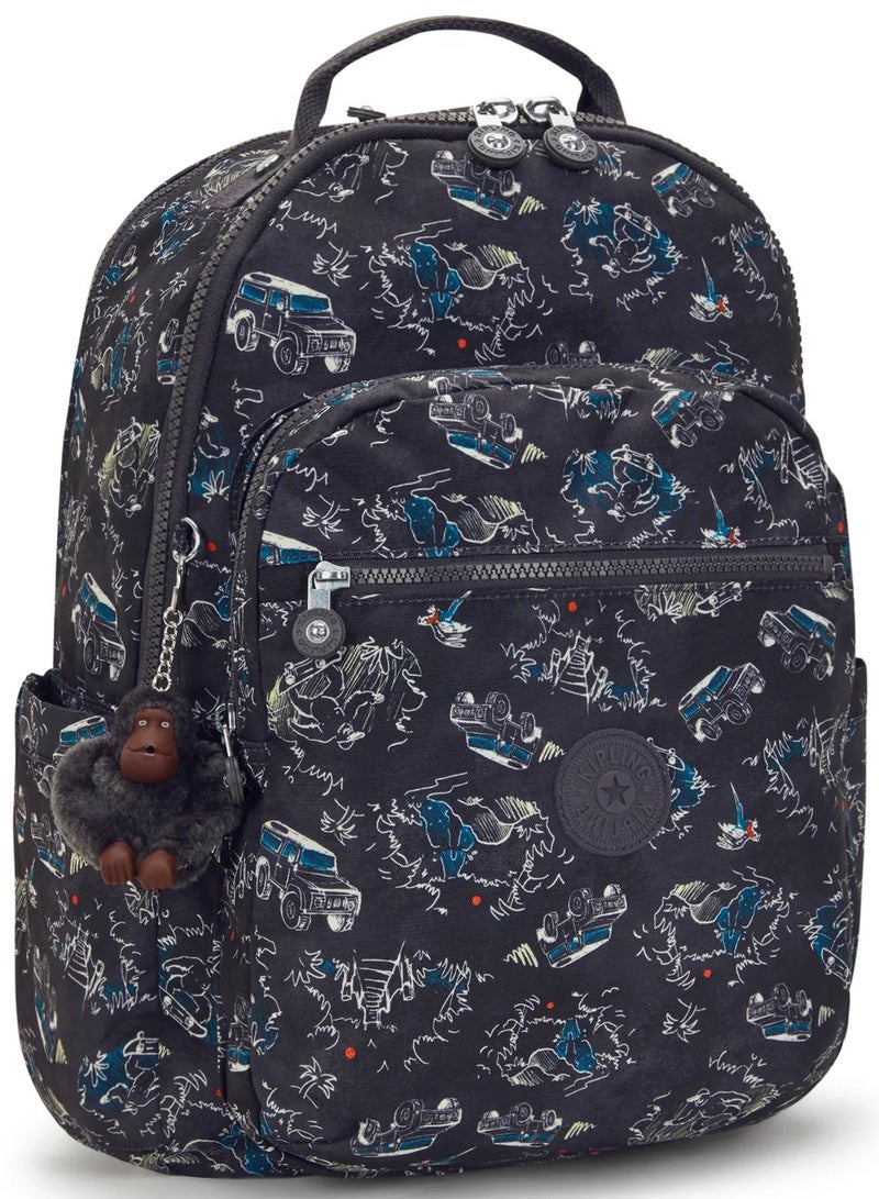 كيبلينغ حقيبة ظهر كبيرة بحجرة لاب توب منفصلة للجنسين - جرانج فان ريس سيول كوليدج - Image 4