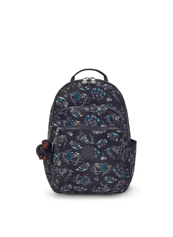 kipling Seoul College Jungle Fun Race Large Backpack