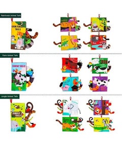 NIBEMINENT Soft Baby Learning Cloth Books (Set of 3)  - Image 3