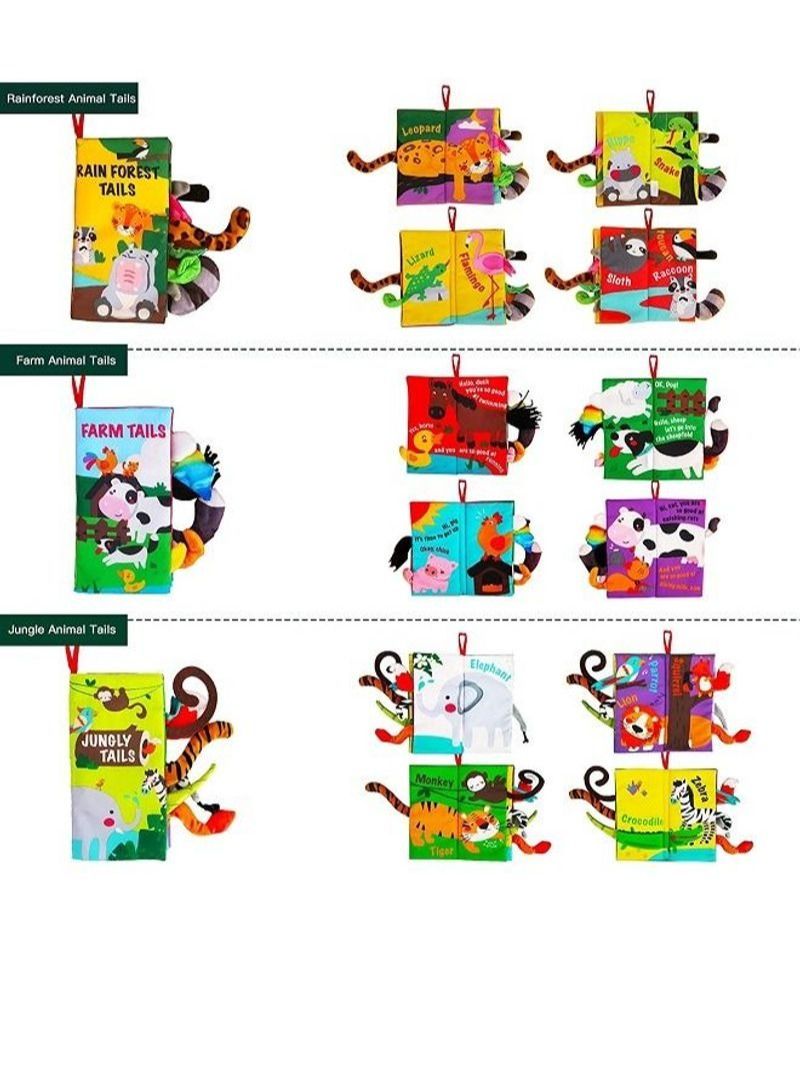 NIBEMINENT Soft Baby Learning Cloth Books (Set of 3) - Image 3