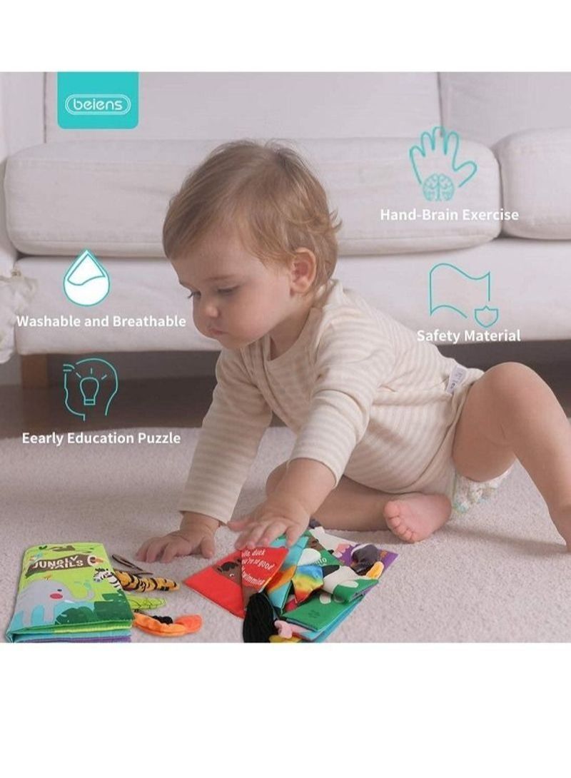 NIBEMINENT Soft Baby Learning Cloth Books (Set of 3) - Image 4