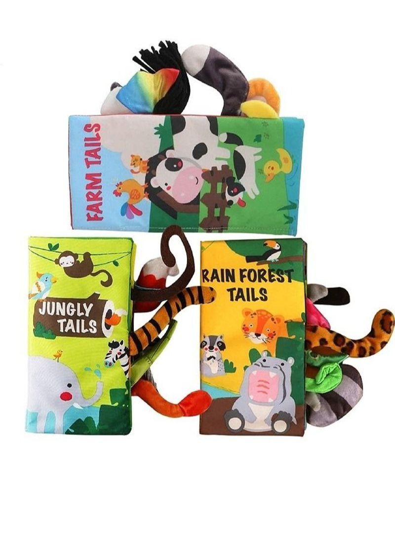 NIBEMINENT Soft Baby Learning Cloth Books (Set of 3) - Image 1
