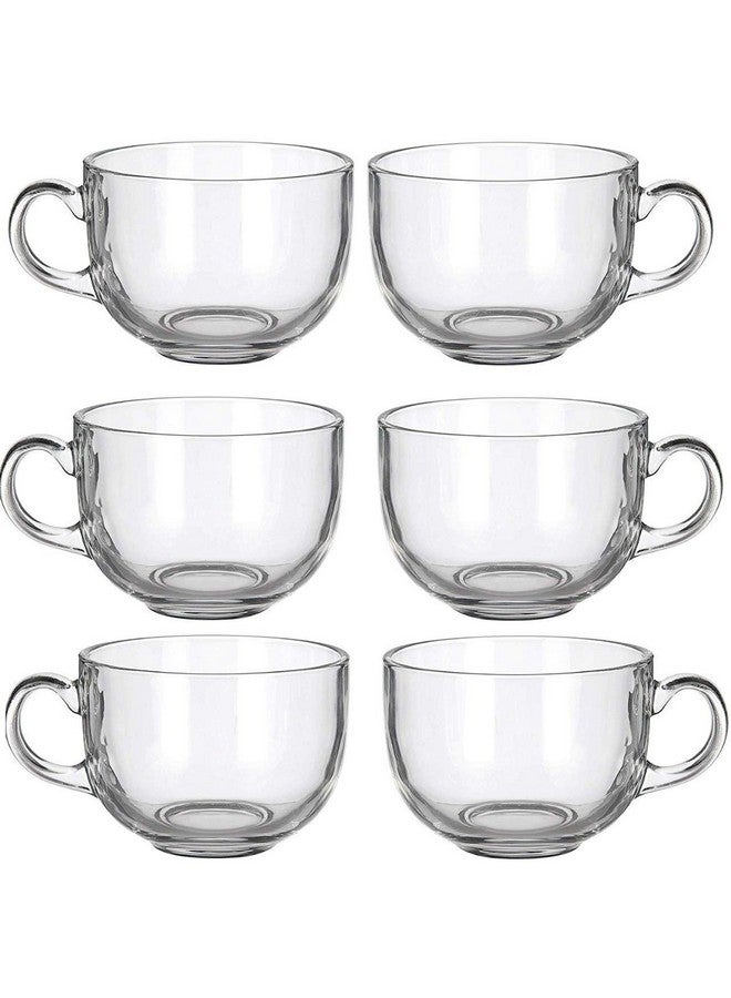 Kosh كوب قهوة كبير من كوش، كوب شاي، كوب كابتشينو، كوب إسبريسو، كوب حليب كبير، كوب شاي أخضر، وعاء شوربة، كوب زجاجي عملاق للقهوة، مجموعة أكواب متعددة الاستخدامات، شفاف - 120 مل - Image 1