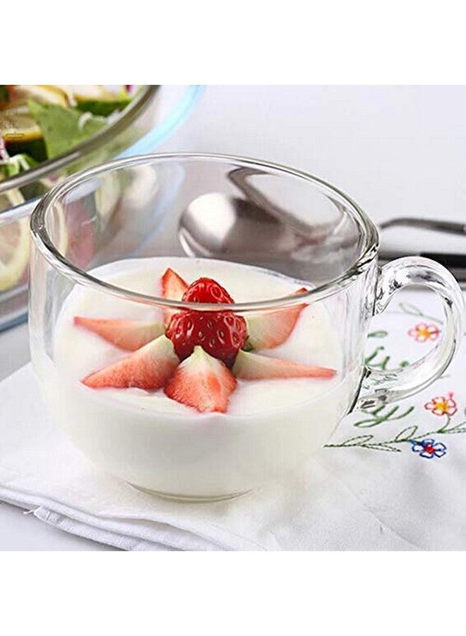 Kosh كوب قهوة كبير من كوش، كوب شاي، كوب كابتشينو، كوب إسبريسو، كوب حليب كبير، كوب شاي أخضر، وعاء شوربة، كوب زجاجي عملاق للقهوة، مجموعة أكواب متعددة الاستخدامات، شفاف - 120 مل - Image 2