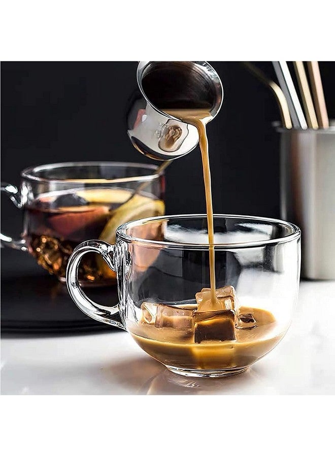 Kosh كوب قهوة كبير من كوش، كوب شاي، كوب كابتشينو، كوب إسبريسو، كوب حليب كبير، كوب شاي أخضر، وعاء شوربة، كوب زجاجي عملاق للقهوة، مجموعة أكواب متعددة الاستخدامات، شفاف - 120 مل - Image 5