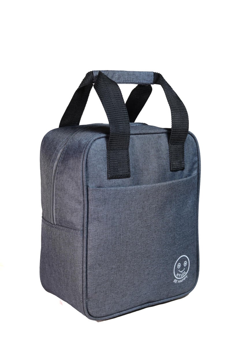 HYLOL Women and Kids Portable and Reusable Insulated Cotton Thermal Cooler Lunch/Tiffin/Storage Bag for Office Women, College, and School (Grey 01), 5 L - Image 1