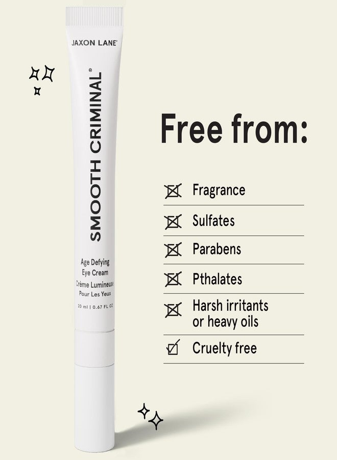 JAXON LANE Under Eye Cream for Dark Circles and Puffiness | SMOOTH CRIMINAL Age Defying Niacinamide and Caffeine Eye Cream for Puffy Eye Bags Treatment for Men Anti Aging & Wrinkle Removal with Bakuchiol - Image 4