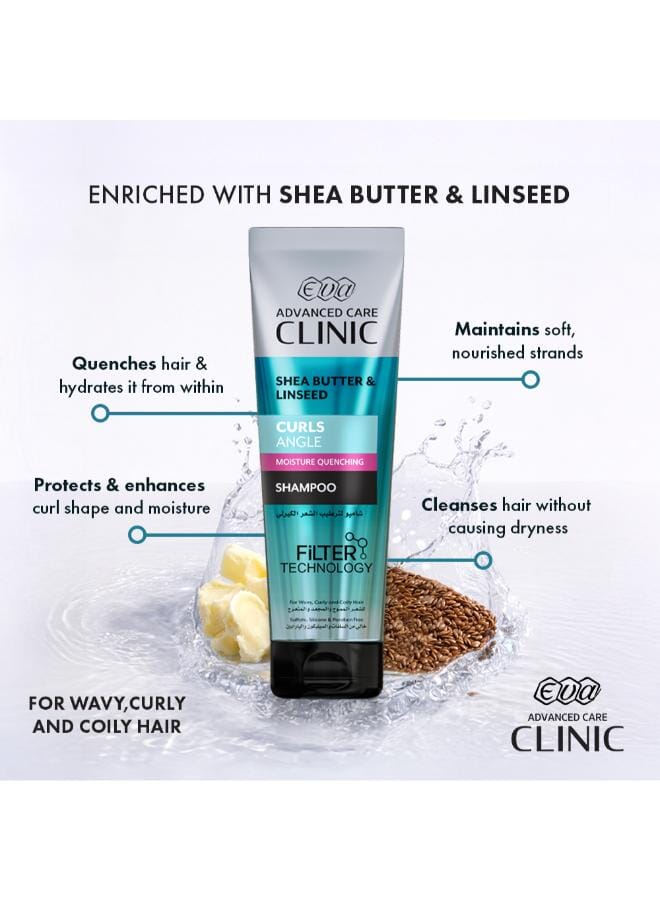 Eva Clinic Curls Shampoo with Shea Butter & Linseed for Wavy, Curly & Coily Hair 230 ML - Image 3