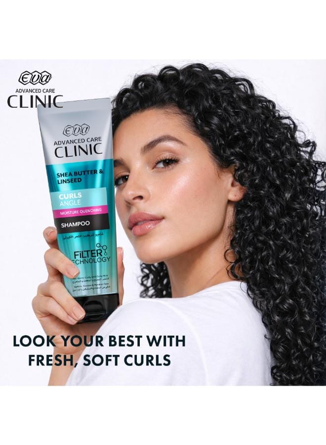 Eva Clinic Curls Shampoo with Shea Butter & Linseed for Wavy, Curly & Coily Hair 230 ML - Image 2