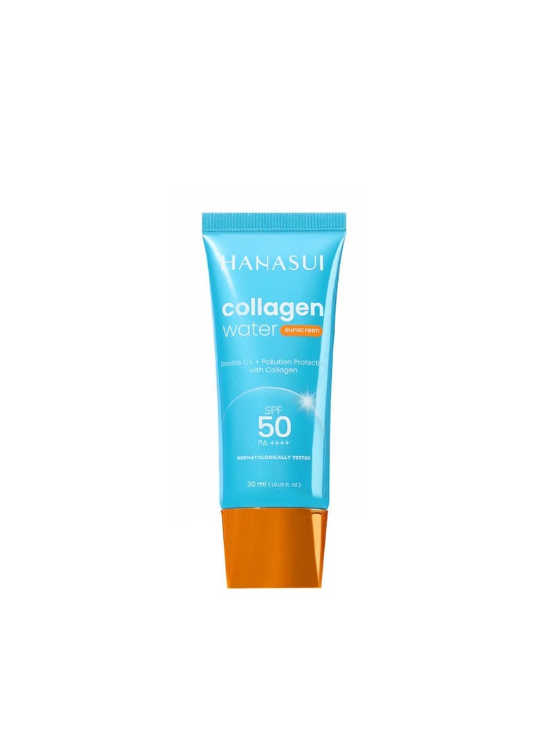 Hanasui Collagen Water Sunscreen SPF50 (30ml) - Image 1