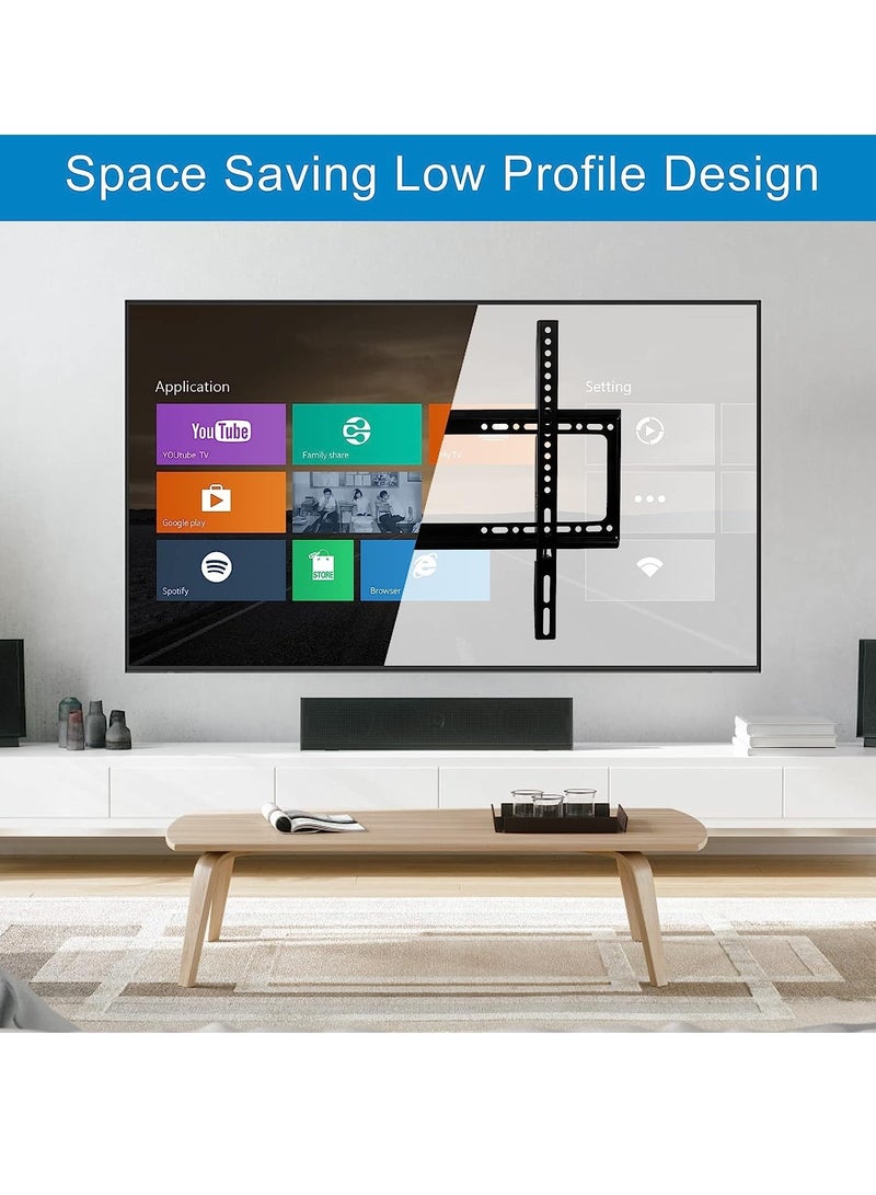 ELTRAZONE TV Wall Mount 26-63 Inches Ultra Strong Slim Fixed TV Bracket Heavy Duty Ultra Super Strong 50KG TV Wall Mount with Wall Fixing Kit for Flat Curved Screen TV LED, LCD OLED and Plasma 50Kg - Image 2