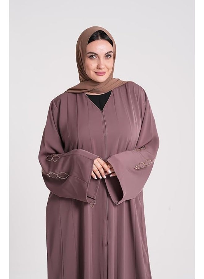 عباية أنيقة مطرزة محتشمة للنساء | فستان إسلامي طويل فضفاض | مناسب للارتداء اليومي والمناسبات - Image 3